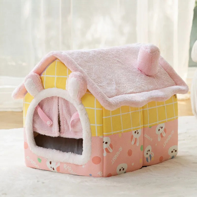 niche-dinterieur-pour-chat-et-chien-jaune-rose