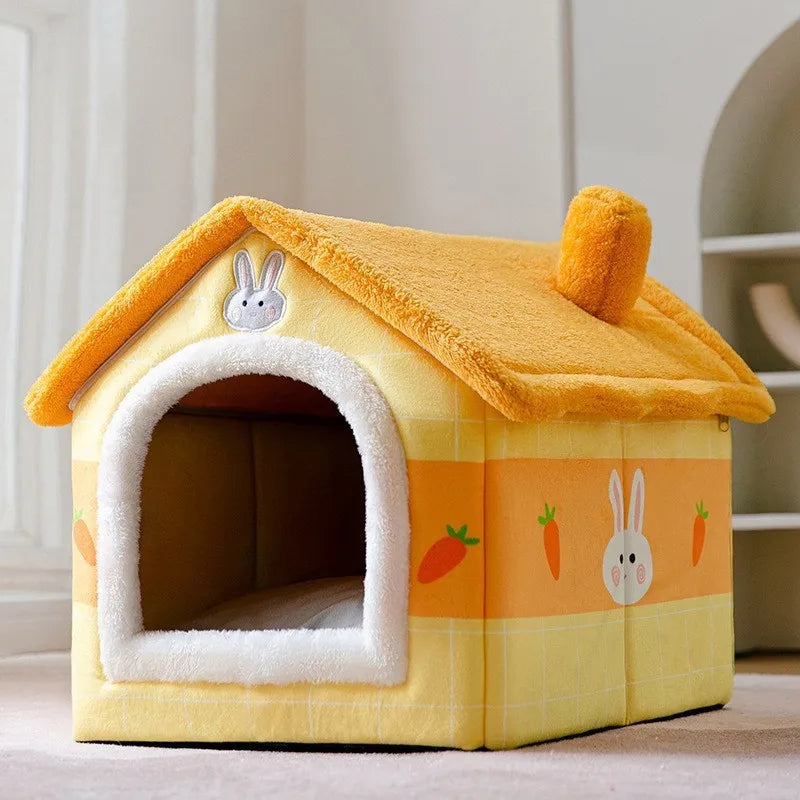 niche-dinterieur-pour-chat-et-chien-jaune