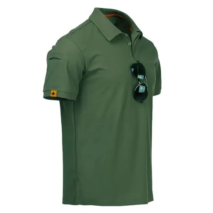 polo-dexterieur-a-sechage-rapide-pour-hommes-vert-coton