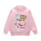 pull-pour-fille-rose-ours