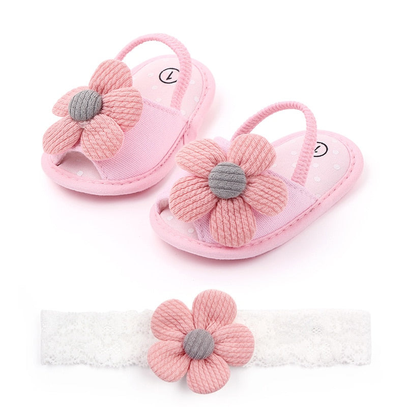 sandales-bebe-fille-rose-coton