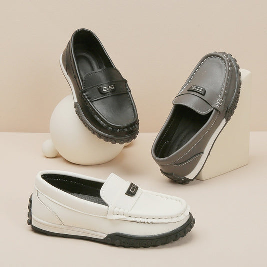 Mocassins en cuir à enfiler pour enfants