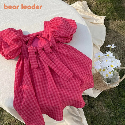 Bear Leader-Robe mi-longue à carreaux pour enfants et adolescents.