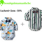 Chemise à noeud papillon en coton pour bébé (1 acheté- 2em -50% )